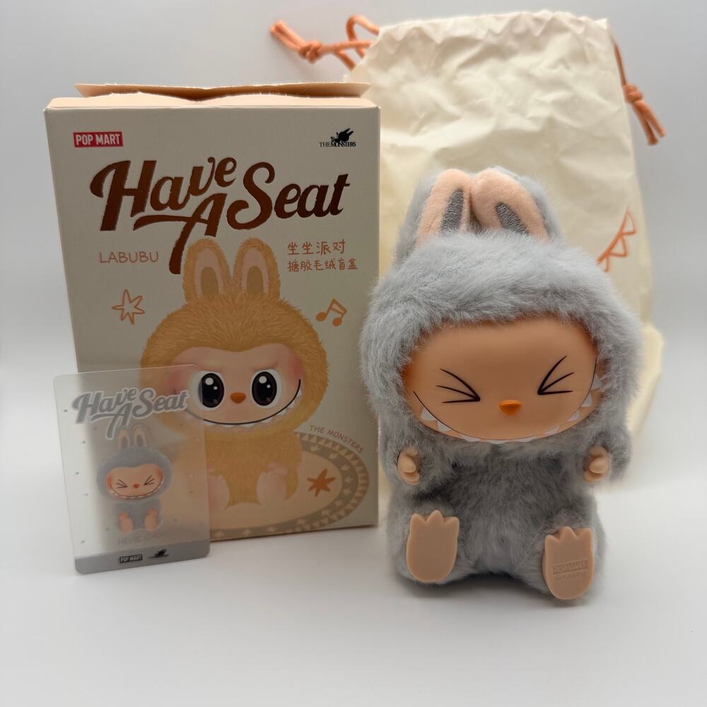 POP MART Labubu The Monsters Have a Seat HEHE Vinyl Plush Pendant Authentic
